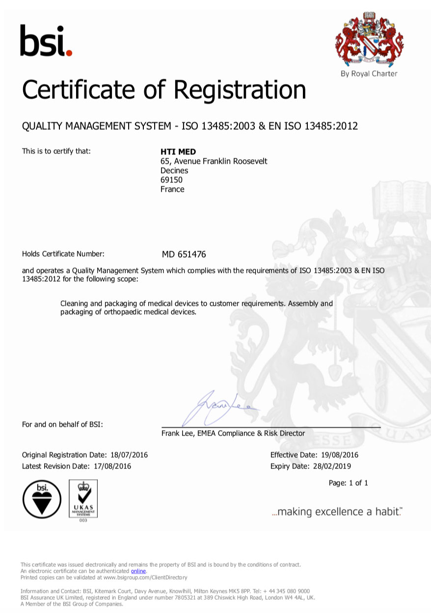 Certificate Registration